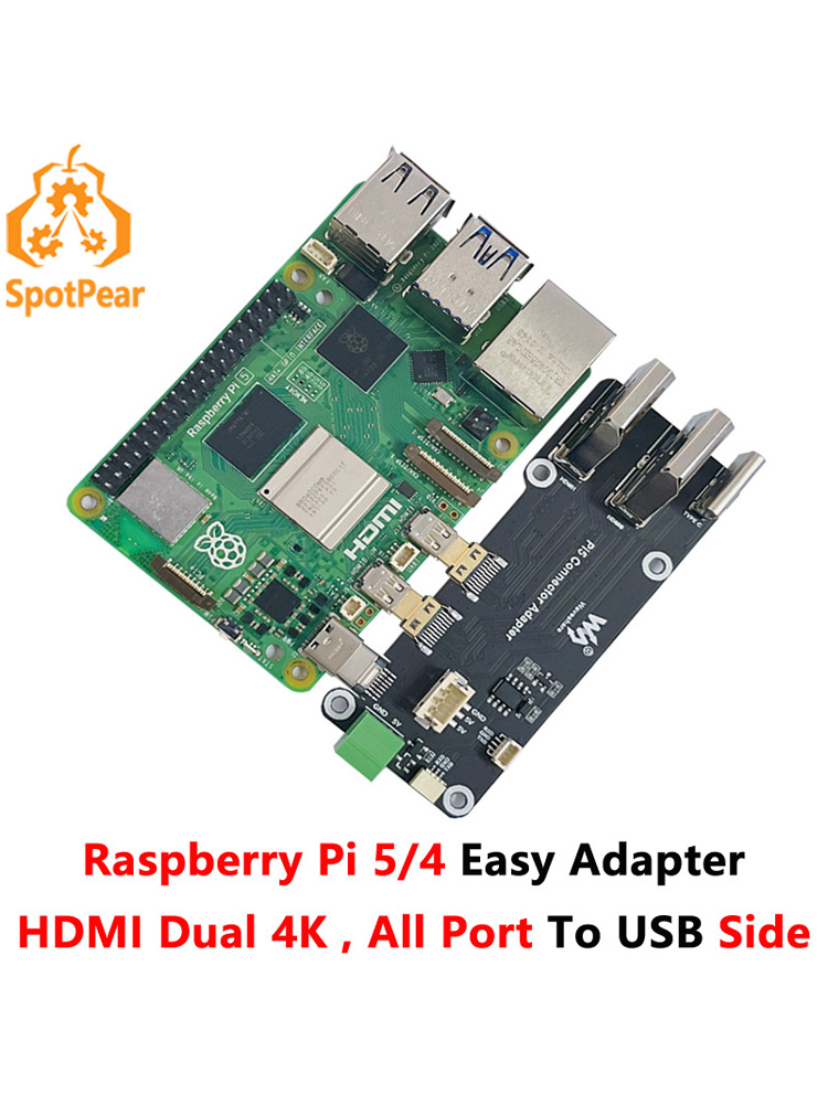 Raspberry Pi 5 8Gb Kit - Raspberry Pi adaptor Mudah 5/4B, HDMI